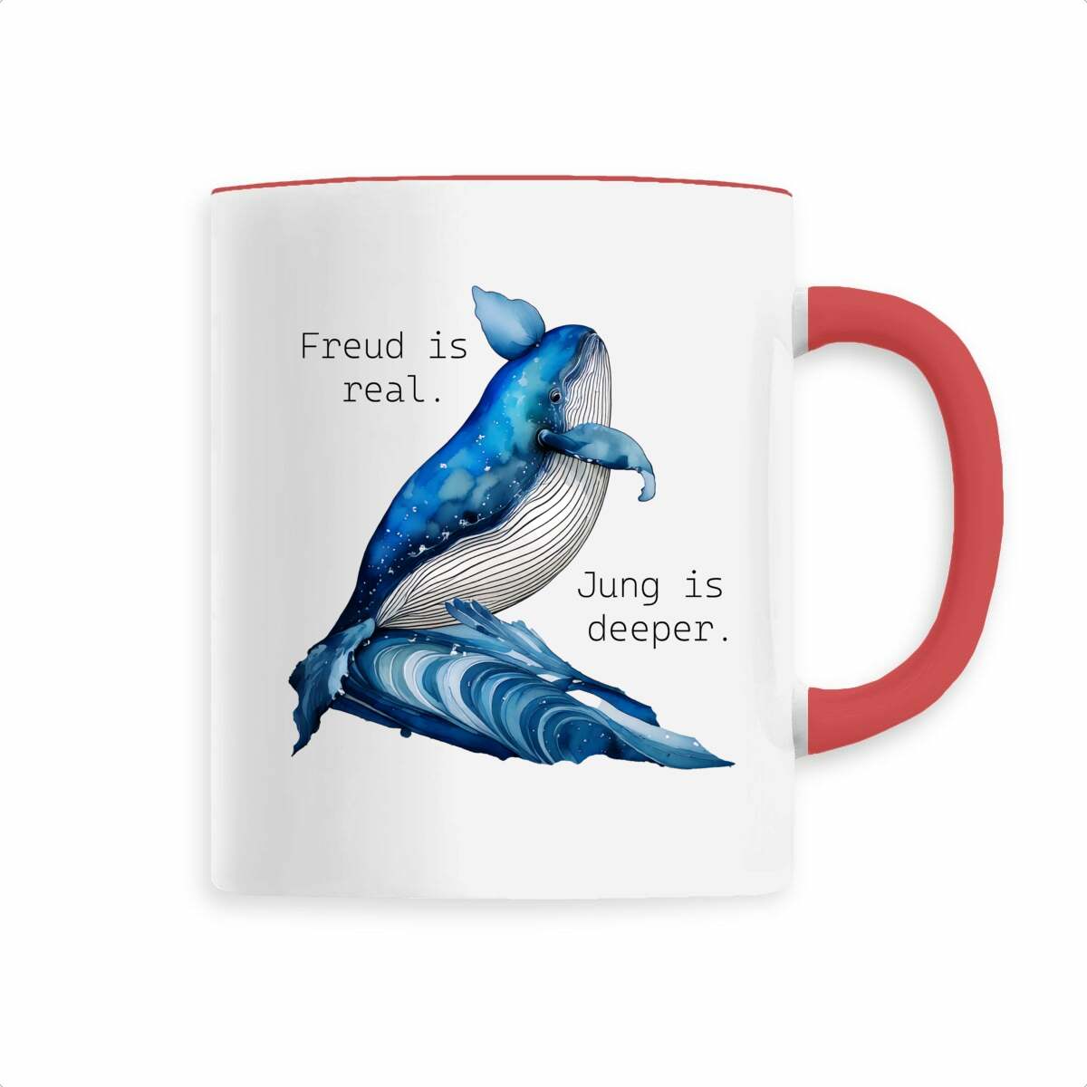 (The Whale) Classic Mug "Freud is real. Jung is deeper"