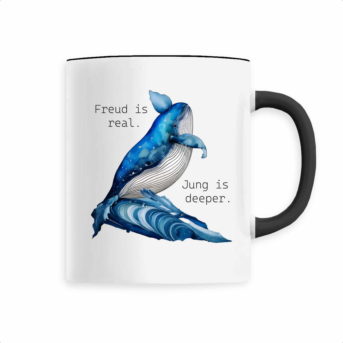 (The Whale) Classic Mug "Freud is real. Jung is deeper"