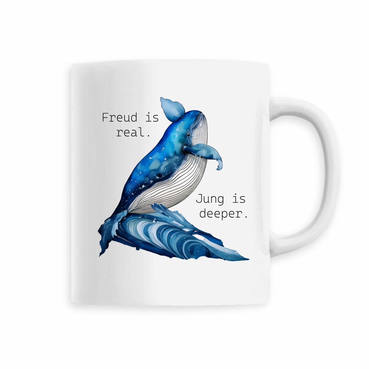 (The Whale) Classic Mug "Freud is real. Jung is deeper"