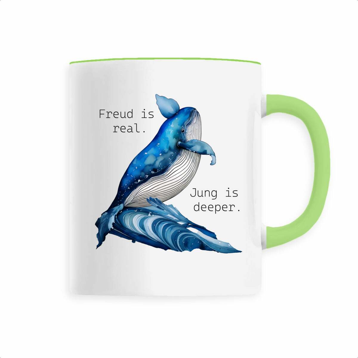 (The Whale) Classic Mug "Freud is real. Jung is deeper"